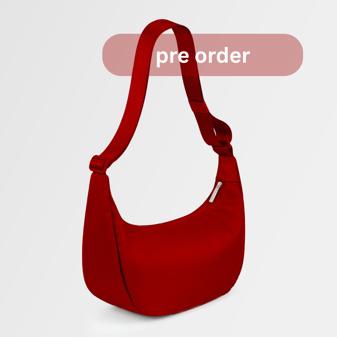 LUNA water-repellent crossbody bag with extra long strap in Deep