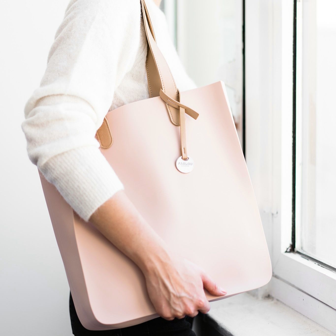 Blush store tote handbag