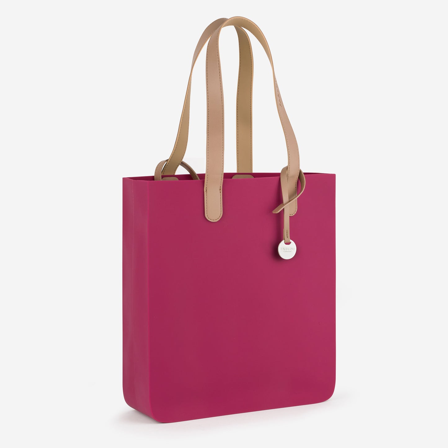 City silicone tote bag - Berry